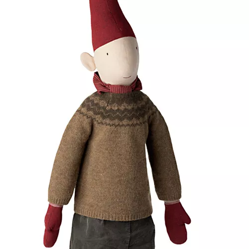 Maileg Decoratie Pixie Mega - Jongen - Bruine Trui - 105 Cm - Afbeelding 3