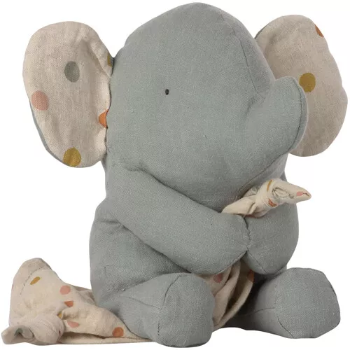 Maileg Knuffel Met Knuffeldoekje En Muziek - Olifant - 17 Cm