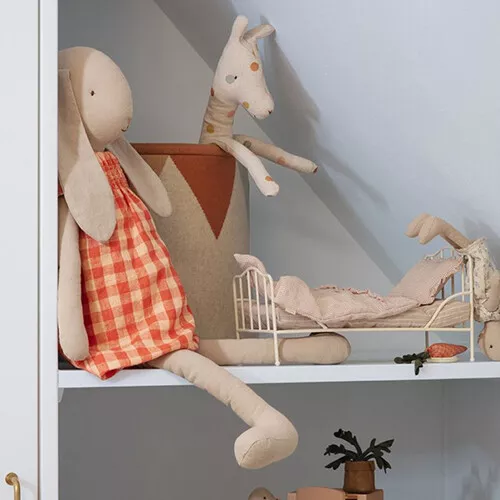 Maileg Knuffelkonijn Geruite Jurk - Maat 5 - 64 Cm - Afbeelding 3