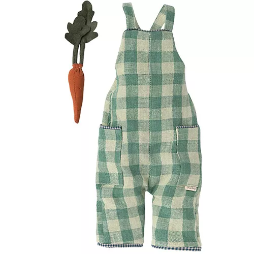 Maileg Knuffelkonijn Geruite Overall - Maat 3 - 49 Cm - Afbeelding 2