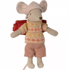 Maileg Knuffelmuis Grote Zus - Backpacker - 13 Cm