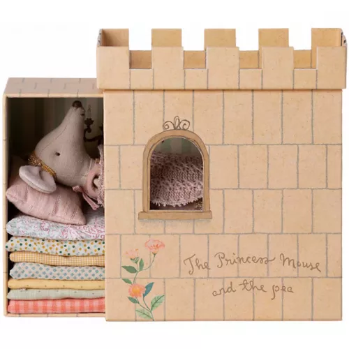 Maileg Knuffelmuis Grote Zus - Prinses Op De Erwt - Roze Jurk - 17 Cm