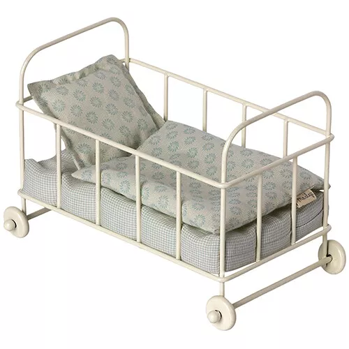 Maileg Poppenhuis Ledikant Blauw - Micro - 14,5 Cm