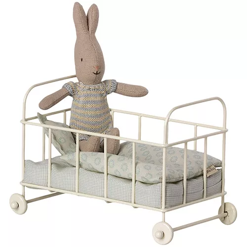 Maileg Poppenhuis Ledikant Blauw - Micro - 14,5 Cm - Afbeelding 2