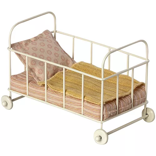 Maileg Poppenhuis Ledikant Roze - Micro - 14,5 Cm