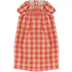 Maileg Poppenkleding Geruite Jurk - Knuffelkonijn - Maat 5