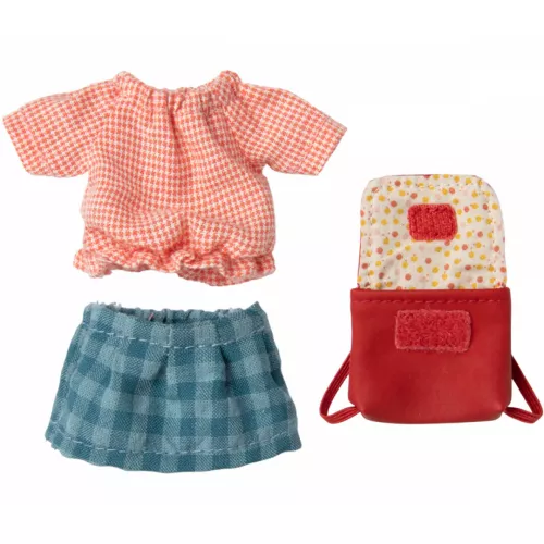 Maileg Poppenkleding Grote Zus - Kledingset En Rode Rugzak