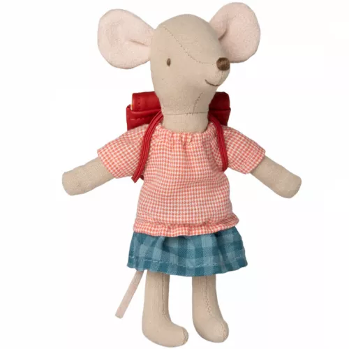 Maileg Poppenkleding Grote Zus - Kledingset En Rode Rugzak - Afbeelding 2