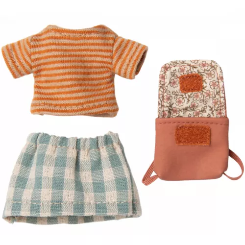 Maileg Poppenkleding Grote Zus - Kledingset En Roze Rugzak