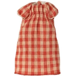 Maileg Poppenkleding Geruite Jurk - Knuffelkonijn - Maat 3