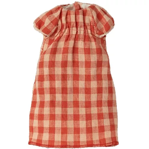 Maileg Poppenkleding Geruite Jurk - Knuffelkonijn - Maat 3