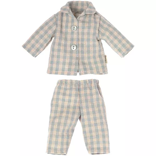 Maileg Poppenkleding Pyjama Ruit - Knuffelkonijn - Maat 2