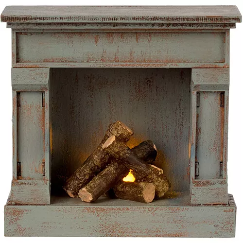 Maileg Poppenhuis Open Haard - Vintage Blue - Afbeelding 2