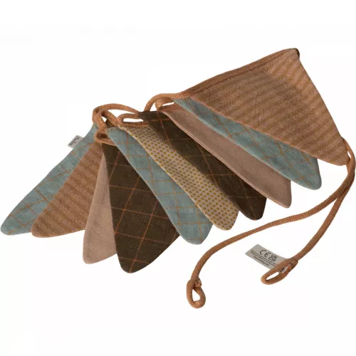 Maileg Stoffen Vlaggenslinger Ocher - 280 Cm - Afbeelding 2