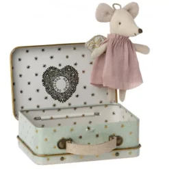 Maileg Knuffelmuis Kleine Zus In Koffertje Angel - 11 Cm