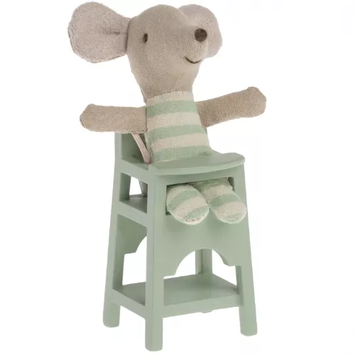 Maileg Poppenhuis Kinderstoel - Mint - 7 Cm - Afbeelding 2
